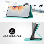 For Huawei Pura 70 Heart Pattern Skin Feel Leather Phone Case(Light Blue)