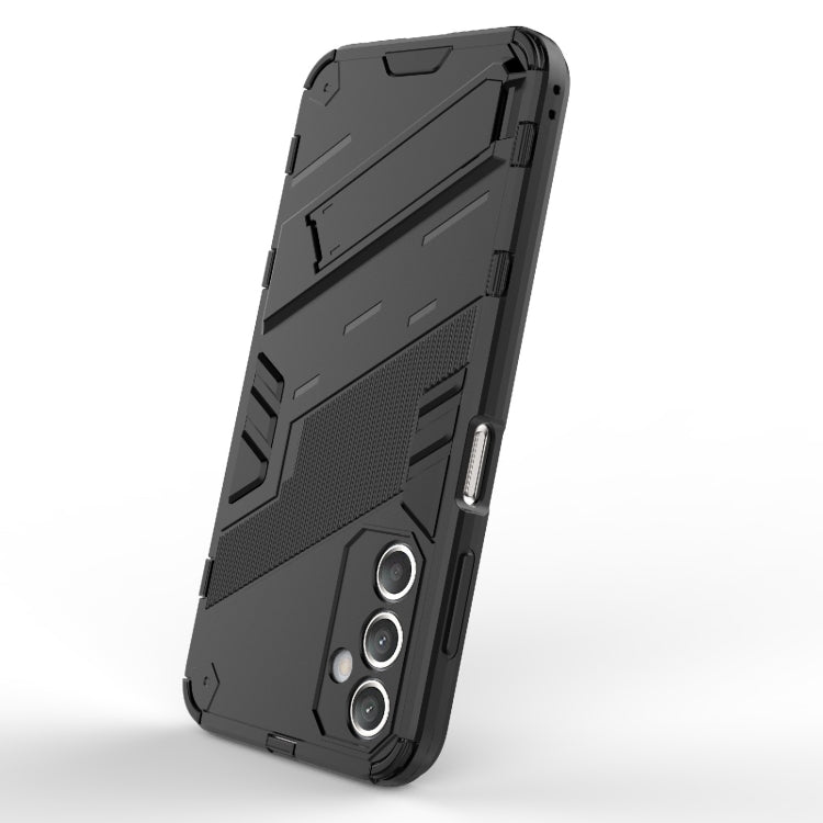 For Samsung Galaxy A25 5G Punk Armor 2 in 1 PC + TPU Shockproof Phone Case with Invisible Holder(Black) - Galaxy Phone Cases by PMC TechLife | Online Shopping South Africa | PMC TechLife