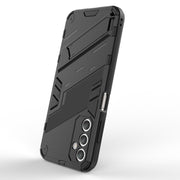 For Samsung Galaxy A25 5G Punk Armor 2 in 1 PC + TPU Shockproof Phone Case with Invisible Holder(Black)