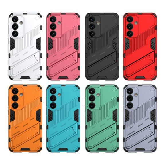 For Samsung Galaxy S24 5G Punk Armor 2 in 1 PC + TPU Shockproof Phone Case with Invisible Holder(Red)