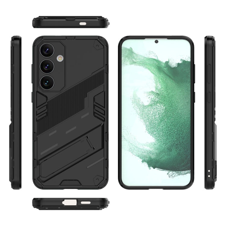 For Samsung Galaxy S24+ 5G Punk Armor 2 in 1 PC + TPU Shockproof Phone Case with Invisible Holder(Black) - Galaxy S24+ 5G Cases by PMC TechLife | Online Shopping South Africa | PMC TechLife