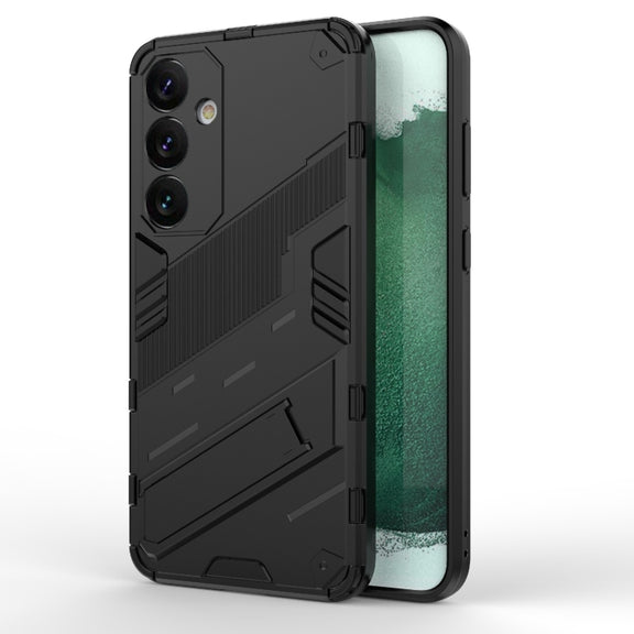For Samsung Galaxy S24+ 5G Punk Armor 2 in 1 PC + TPU Shockproof Phone Case with Invisible Holder(Black)