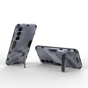 For Samsung Galaxy S24+ 5G Punk Armor 2 in 1 PC + TPU Shockproof Phone Case with Invisible Holder(Grey)