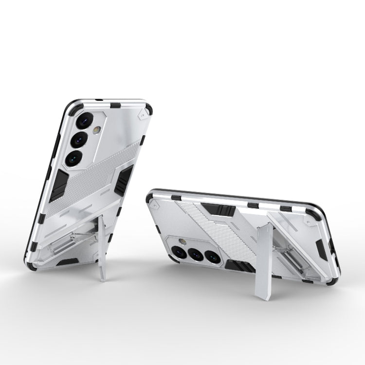 For Samsung Galaxy S24+ 5G Punk Armor 2 in 1 PC + TPU Shockproof Phone Case with Invisible Holder(White) - free shipping - PMC TechLife - Order now!