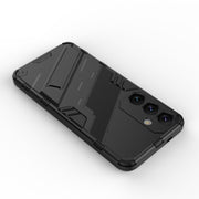 For Samsung Galaxy S24+ 5G Punk Armor 2 in 1 PC + TPU Shockproof Phone Case with Invisible Holder(White)