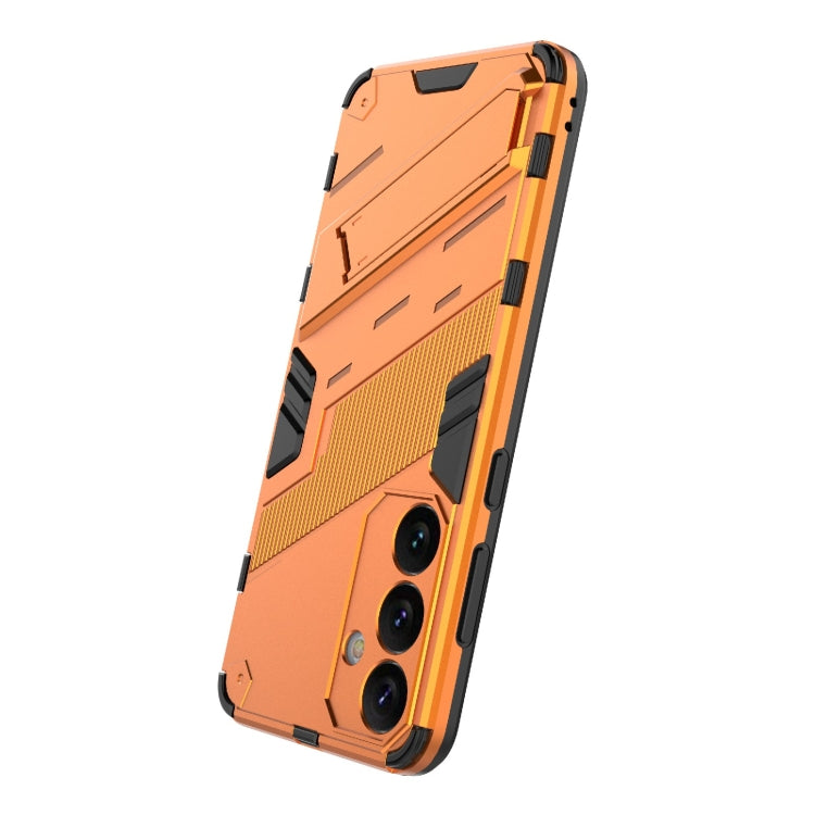 For Samsung Galaxy S24+ 5G Punk Armor 2 in 1 PC + TPU Shockproof Phone Case with Invisible Holder(Orange) - Galaxy S24+ 5G Cases by PMC TechLife | Online Shopping South Africa | PMC TechLife | Buy Now Pay Later Mobicred