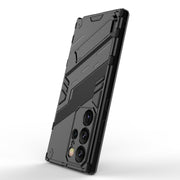 For Samsung Galaxy S24 Ultra 5G Punk Armor 2 in 1 PC + TPU Shockproof Phone Case with Invisible Holder(Black)