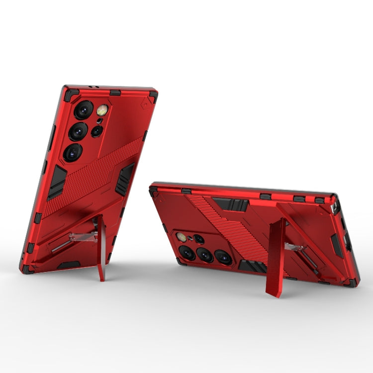 For Samsung Galaxy S24 Ultra 5G Punk Armor 2 in 1 PC + TPU Shockproof Phone Case with Invisible Holder(Red) - free shipping - PMC TechLife - Order now!