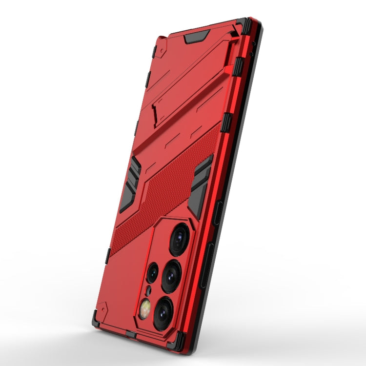 For Samsung Galaxy S24 Ultra 5G Punk Armor 2 in 1 PC + TPU Shockproof Phone Case with Invisible Holder(Red) - free shipping - PMC TechLife - Order now!