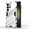 For Samsung Galaxy S24 Ultra 5G Punk Armor 2 in 1 PC + TPU Shockproof Phone Case with Invisible Holder(White) - Galaxy S24 Ultra 5G Cases by PMC TechLife | Online Shopping South Africa | PMC TechLife