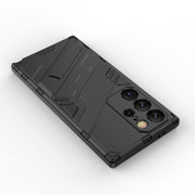 For Samsung Galaxy S24 Ultra 5G Punk Armor 2 in 1 PC + TPU Shockproof Phone Case with Invisible Holder(Blue)