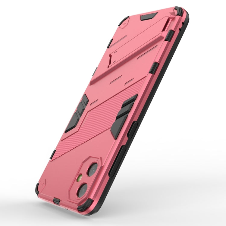 For Samsung Galaxy A05 4G Punk Armor 2 in 1 PC + TPU Shockproof Phone Case with Invisible Holder(Light Red) - Galaxy Phone Cases by PMC TechLife | Online Shopping South Africa | PMC TechLife