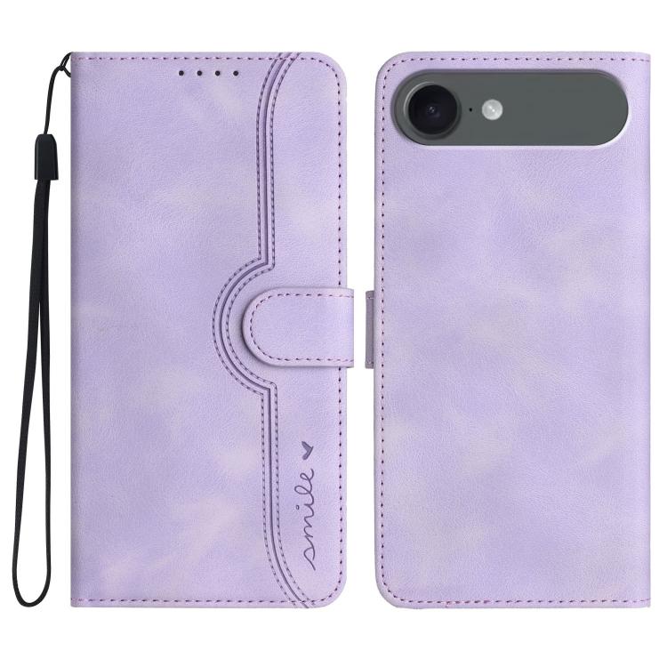 For iPhone 17 Air Heart Pattern Skin Feel Leather Phone Case(Purple) - free shipping - PMc TechLife - Order now!