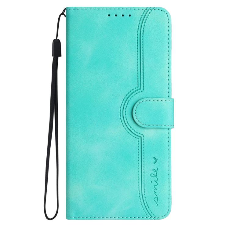For iPhone 17 Pro Heart Pattern Skin Feel Leather Phone Case(Light Blue)