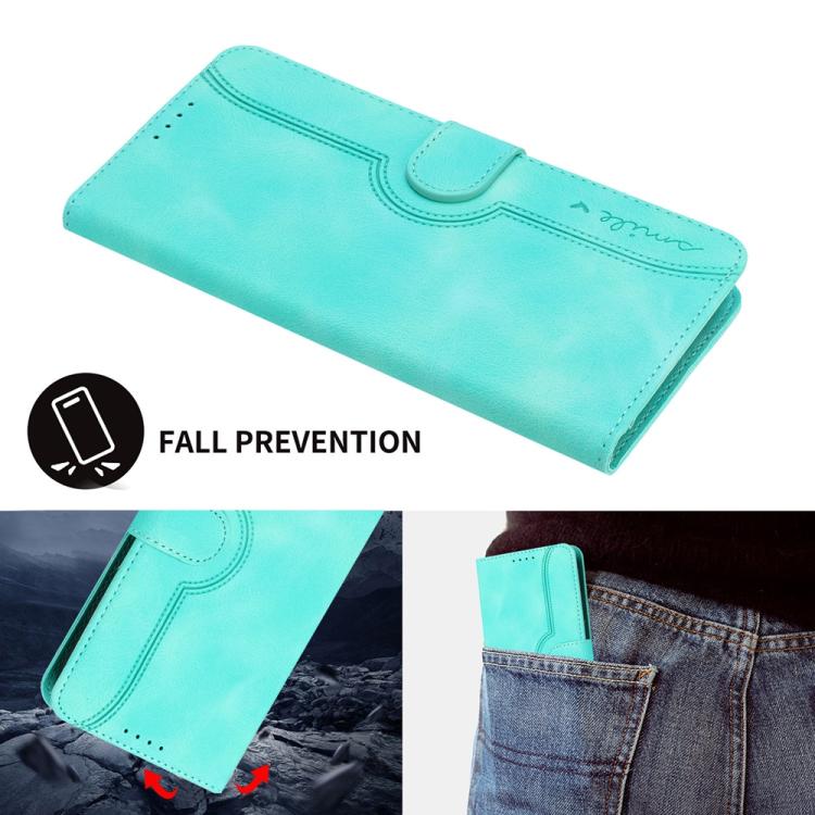For iPhone 17 Pro Heart Pattern Skin Feel Leather Phone Case(Light Blue)