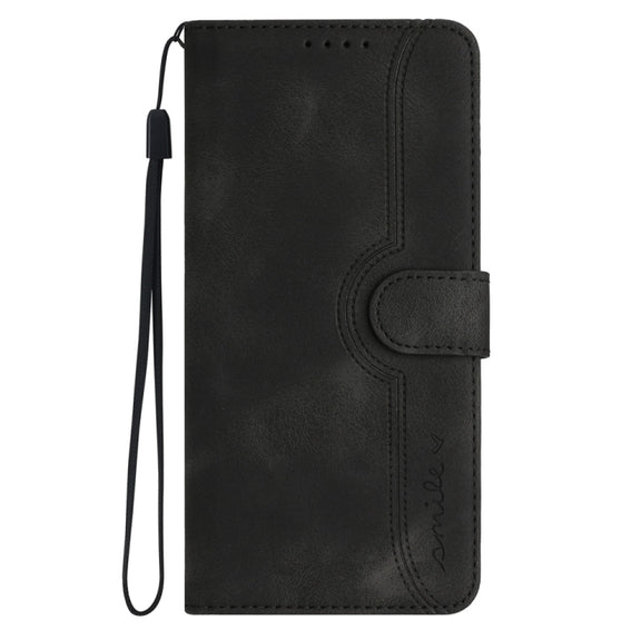 For Motorola Edge 5G 2024 Heart Pattern Skin Feel Leather Phone Case(Black)
