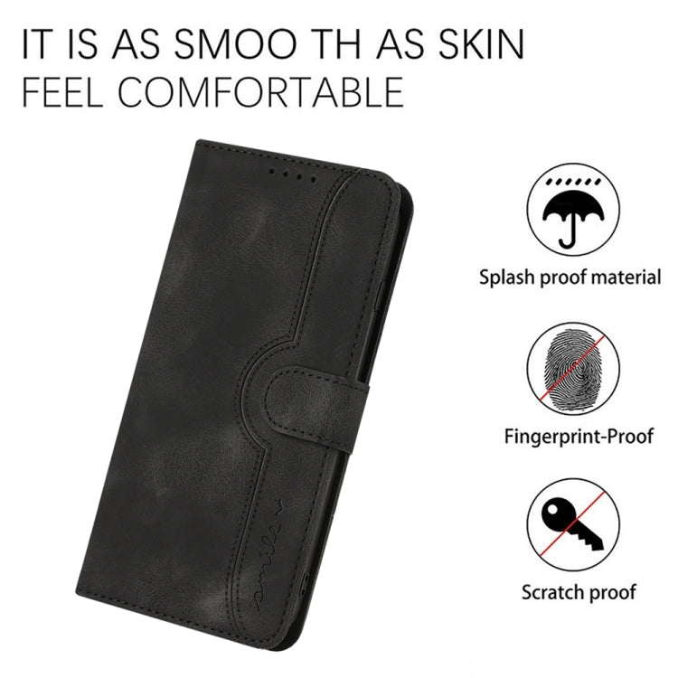 For Motorola Moto G Power 5G 2024 Heart Pattern Skin Feel Leather Phone Case(Black) - Motorola Cases by PMC Jewellery | Online Shopping South Africa | PMC Jewellery | Buy Now Pay Later Mobicred