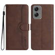 For Motorola Moto G Stylus 5G 2024 Heart Pattern Skin Feel Leather Phone Case(Brown) - Motorola Cases by PMC Jewellery | Online Shopping South Africa | PMC Jewellery | Buy Now Pay Later Mobicred