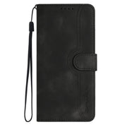 For Motorola Moto G Stylus 5G 2024 Heart Pattern Skin Feel Leather Phone Case(Black)