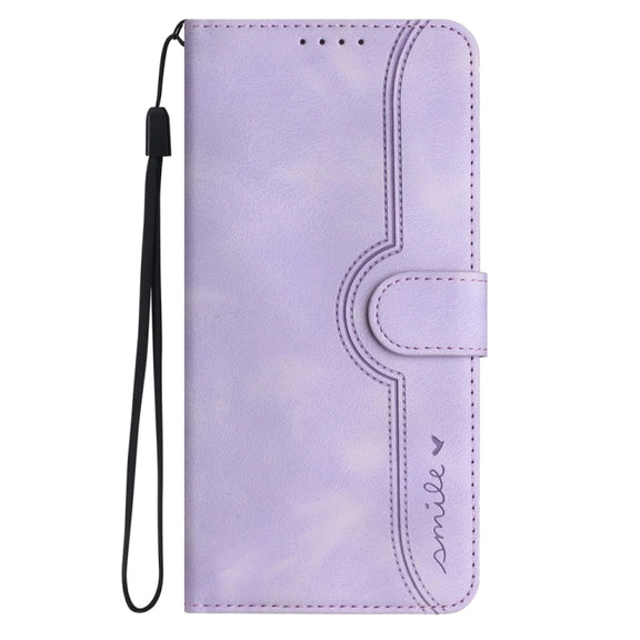 For Motorola Moto G Stylus 5G 2024 Heart Pattern Skin Feel Leather Phone Case(Purple)