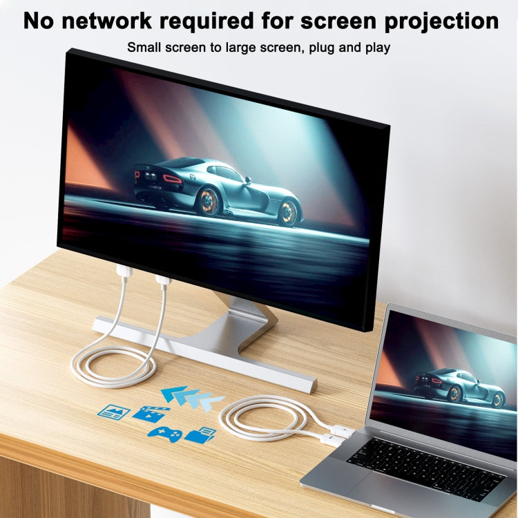 THT-020-8-1 4 in 1 HDMI Transmitter Wireless Screen Sharer Set(White) - Wireless Display Dongle by PMC TechLife | Online Shopping South Africa | PMC TechLife | Buy Now Pay Later Mobicred