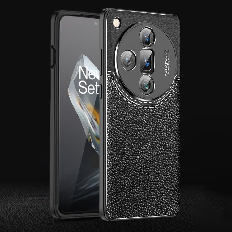 For OPPO Find X7 Ultra Litchi Texture Shockproof TPU Phone Case(Black) - Find X7 Ultra Cases by PMC TechLife | Online Shopping South Africa | PMC TechLife | Buy Now Pay Later Mobicred