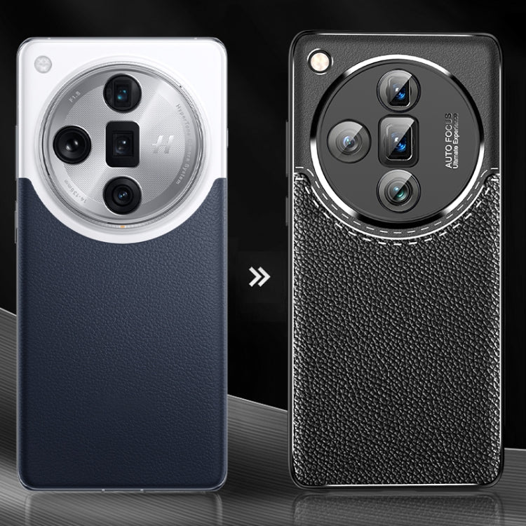 For OPPO Find X7 Ultra Litchi Texture Shockproof TPU Phone Case(Black) - Find X7 Ultra Cases by PMC TechLife | Online Shopping South Africa | PMC TechLife | Buy Now Pay Later Mobicred