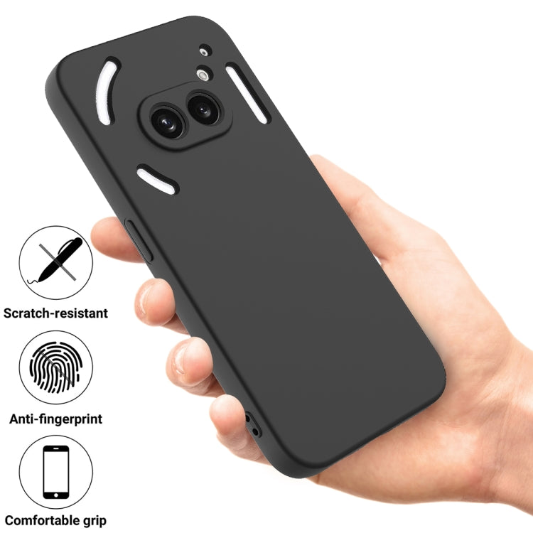 For Nothing Phone 2a Pure Color Liquid Silicone Shockproof Phone Case(Black) - More Brand by PMC Jewellery | Online Shopping South Africa | PMC Jewellery | Buy Now Pay Later Mobicred