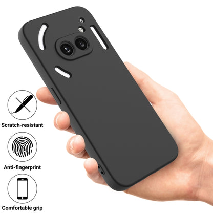 For Nothing Phone 2a Pure Color Liquid Silicone Shockproof Phone Case(Black) - More Brand by PMC Jewellery | Online Shopping South Africa | PMC Jewellery | Buy Now Pay Later Mobicred
