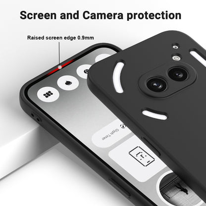 For Nothing Phone 2a Pure Color Liquid Silicone Shockproof Phone Case(Black) - More Brand by PMC Jewellery | Online Shopping South Africa | PMC Jewellery | Buy Now Pay Later Mobicred