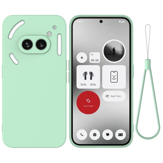 For Nothing Phone 2a Pure Color Liquid Silicone Shockproof Phone Case(Green) - Nothing Cases by PMC Jewellery | Online Shopping South Africa | PMC Jewellery | Buy Now Pay Later Mobicred
