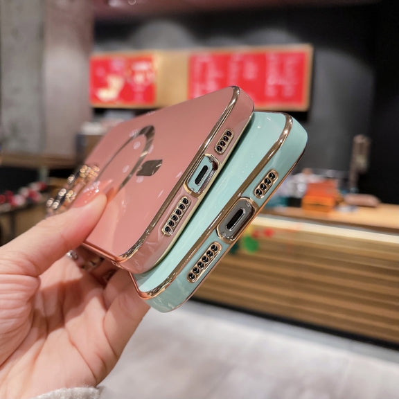 For iPhone 11 Pro Max Magsafe Plating TPU Phone Case with Lens Film(Light Blue)