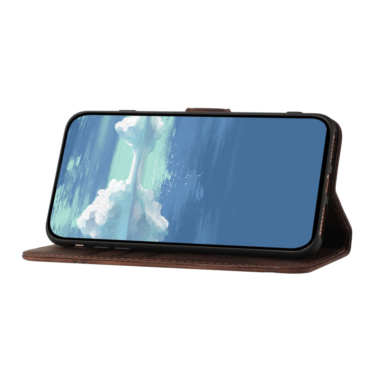 For Huawei Pura 70 Pro/70 Pro+ Line Pattern Skin Feel Leather Phone Case(Coffee) - free shipping - PMC Jewellery - Order now!