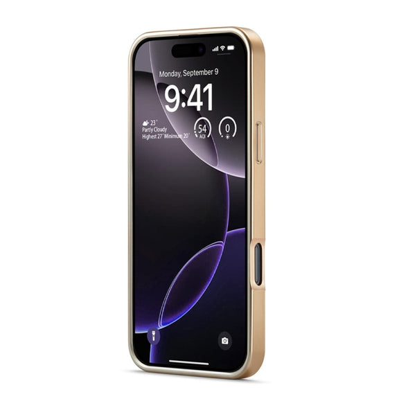 For iPhone 16 Pro Max Fierre Shann Python Texture Electroplating PU Phone Case(Black)