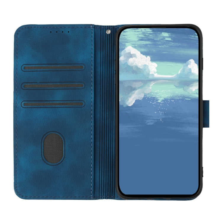 For Realme C67 4G Global Line Pattern Skin Feel Leather Phone Case(Royal Blue) - C67 Cases by PMC TechLife | Online Shopping South Africa | PMC TechLife | Buy Now Pay Later Mobicred