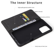 For iPhone 16 Pro Fierre Shann Crocodile Texture Magnetic Genuine Leather Phone Case(Black)