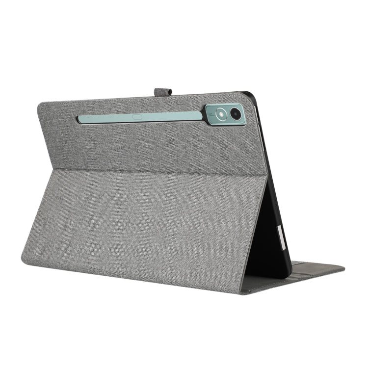 For Lenovo Tab P12 Horizontal Flip TPU + Fabric PU Leather Tablet Case(Grey) - Lenovo by PMC TechLife | Online Shopping South Africa | PMC TechLife | Buy Now Pay Later Mobicred