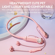 K1692 Meow Planet Neck-mounted Noise Reduction Sports Bluetooth Earphones(Green)