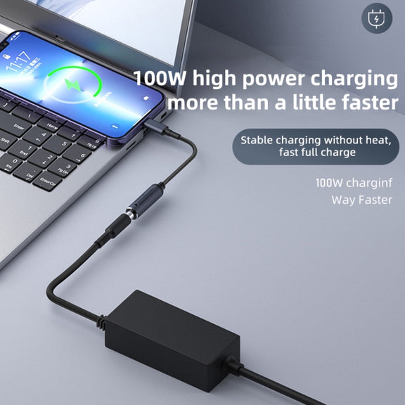 DC 6.3 x 3.0mm to USB-C / Type-C Male 100W Computer Charging Adapter Connector