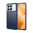 For Xiaomi Redmi K70 Pro Brushed Texture Carbon Fiber TPU Phone Case(Blue) - free shipping - PMC Jewellery - Order now!