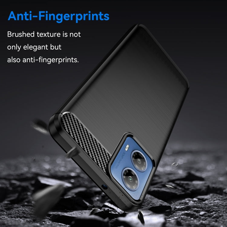 For Motorola Moto G34 Brushed Texture Carbon Fiber TPU Phone Case(Black) - Motorola Cases by PMC TechLife | Online Shopping South Africa | PMC TechLife