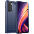 For Motorola Edge+ 2022 Brushed Texture Carbon Fiber TPU Phone Case(Blue) - Motorola Cases by PMC TechLife | Online Shopping South Africa | PMC TechLife | Buy Now Pay Later Mobicred