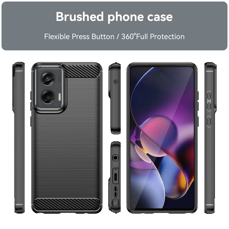 For Motorola Moto G Stylus 5G 2024 Brushed Texture Carbon Fiber TPU Phone Case(Black) - Motorola Cases by PMC TechLife | Online Shopping South Africa | PMC TechLife | Buy Now Pay Later Mobicred