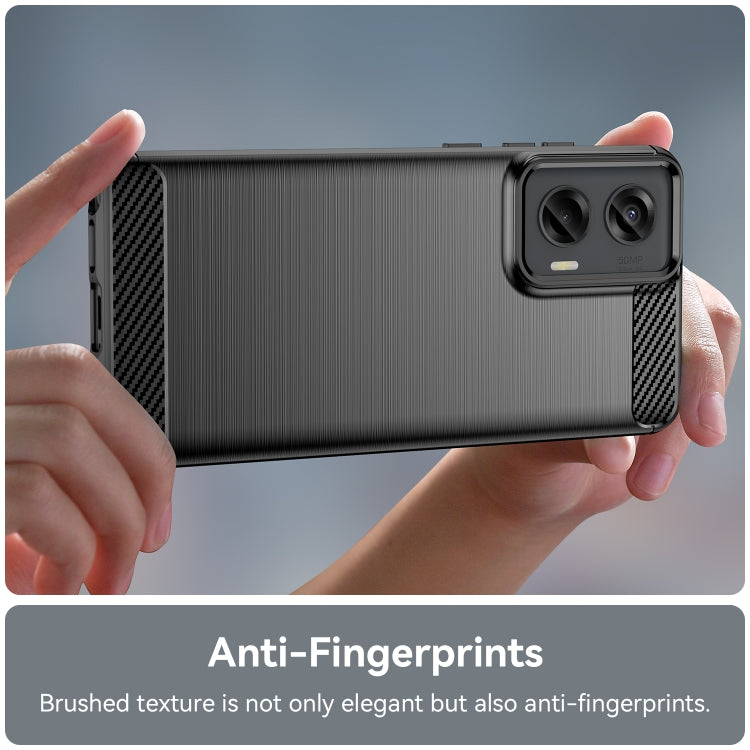 For Motorola Moto G Stylus 5G 2024 Brushed Texture Carbon Fiber TPU Phone Case(Black) - Motorola Cases by PMC TechLife | Online Shopping South Africa | PMC TechLife | Buy Now Pay Later Mobicred