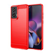 For Motorola Moto G Stylus 5G 2024 Brushed Texture Carbon Fiber TPU Phone Case(Red) - Motorola Cases by PMC TechLife | Online Shopping South Africa | PMC TechLife | Buy Now Pay Later Mobicred