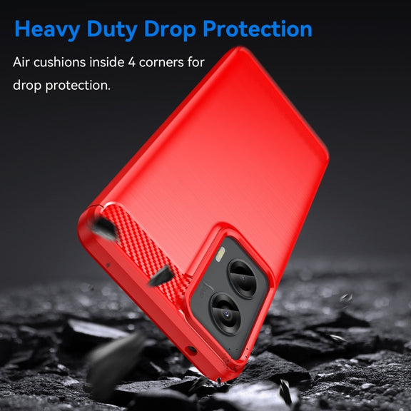 For Motorola Moto G Stylus 5G 2024 Brushed Texture Carbon Fiber TPU Phone Case(Red)