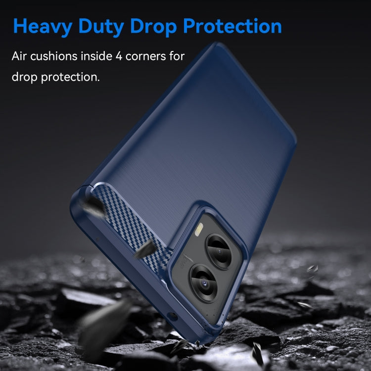 For Motorola Moto G Stylus 5G 2024 Brushed Texture Carbon Fiber TPU Phone Case(Blue) - Motorola Cases by PMC TechLife | Online Shopping South Africa | PMC TechLife | Buy Now Pay Later Mobicred