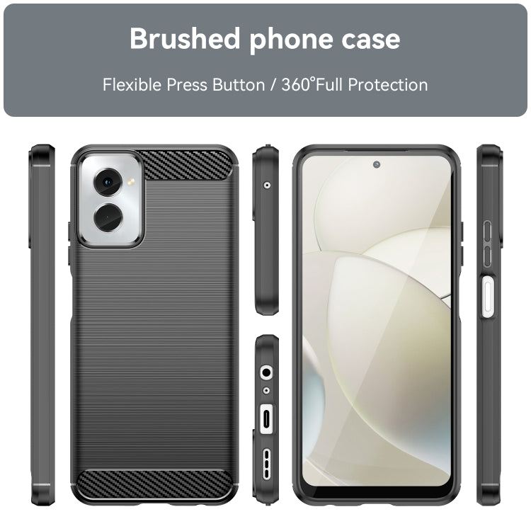 For Motorola Moto G Power 2024 Brushed Texture Carbon Fiber TPU Phone Case(Black) - free shipping - PMC TechLife - Order now!