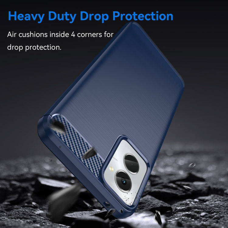 For Motorola Moto G Power 2024 Brushed Texture Carbon Fiber TPU Phone Case(Blue) - Motorola Cases by PMC TechLife | Online Shopping South Africa | PMC TechLife | Buy Now Pay Later Mobicred