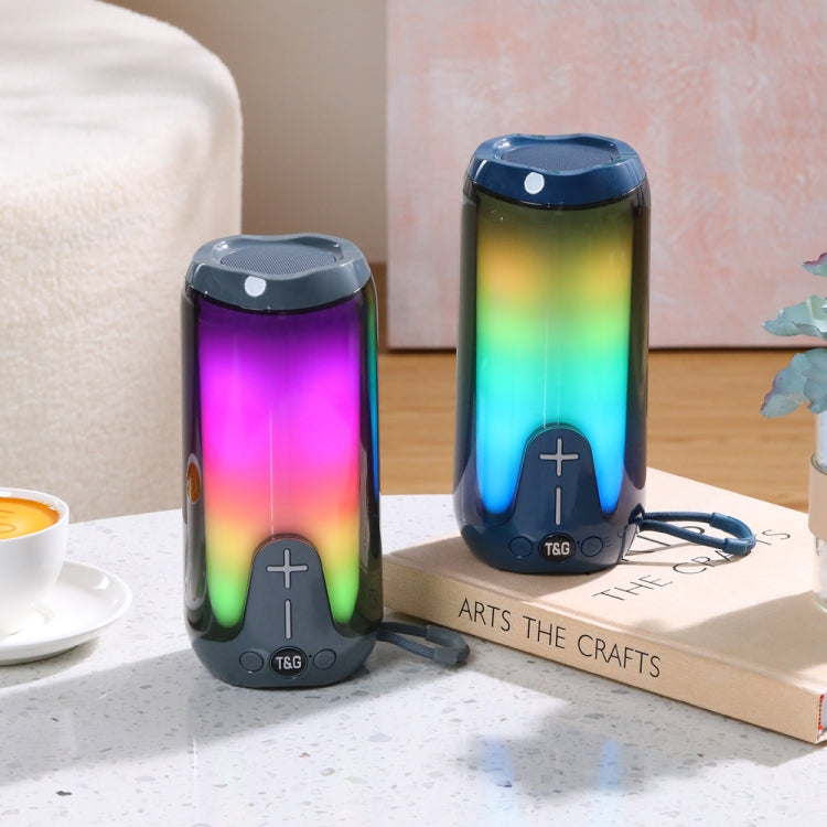 T&G TG651 Portable LED Wireless Bluetooth Speaker Outdoor TWS Subwoofer(Grey) - free shipping - PMC Jewellery - Order now!